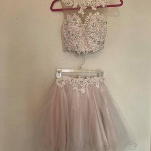 Nude homecoming dress